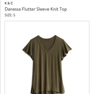 K & C flutter knit top